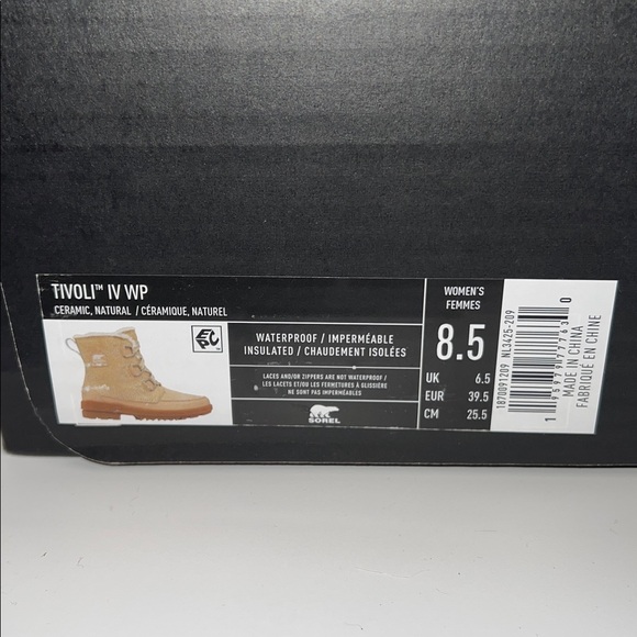 💫NWT SOREL WOMENS TIVOLI IV WP IN CERAMIC/NATURAL SIZE 8.5 - Picture 11 of 12